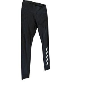 "PACT" Graphic Black Leggings SZ S Lightning Bolt Skull  Workout Grateful Dead